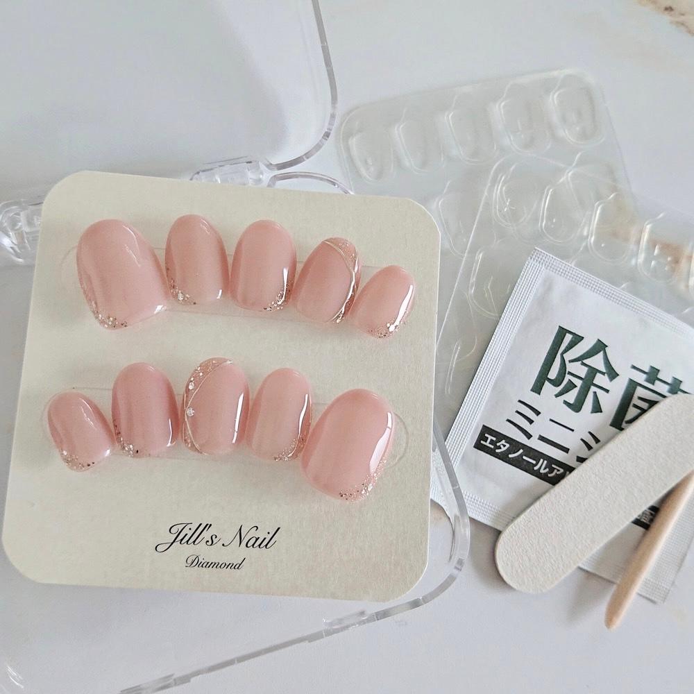 シェルネイル/上品カラー/成人式/前撮りネイル/結婚式ネイル/ネイルチップ/ブライダル/Ｊ271 | 4枚目