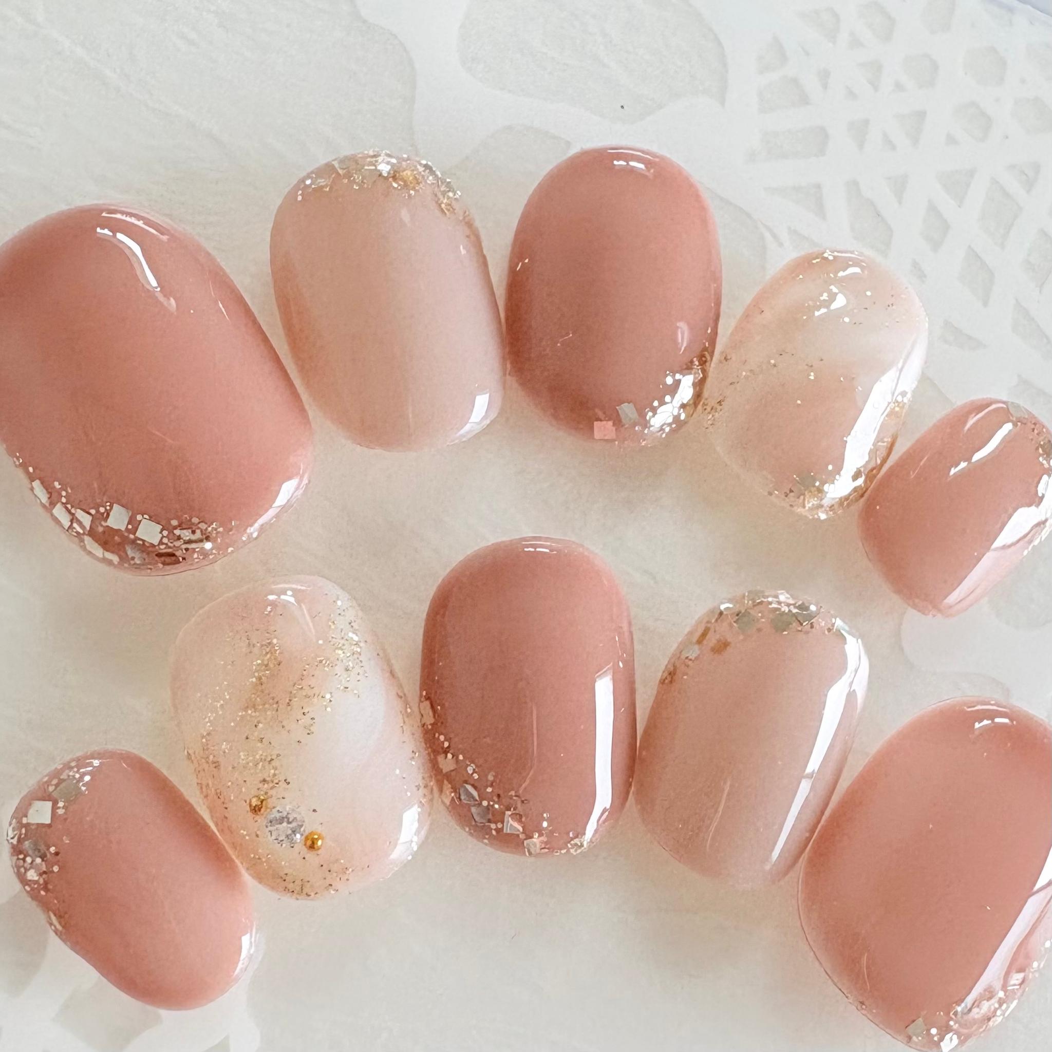 　【パーソナルオーダー】  シンプルマーブル　ブライダルネイル　前撮りネイル　D127