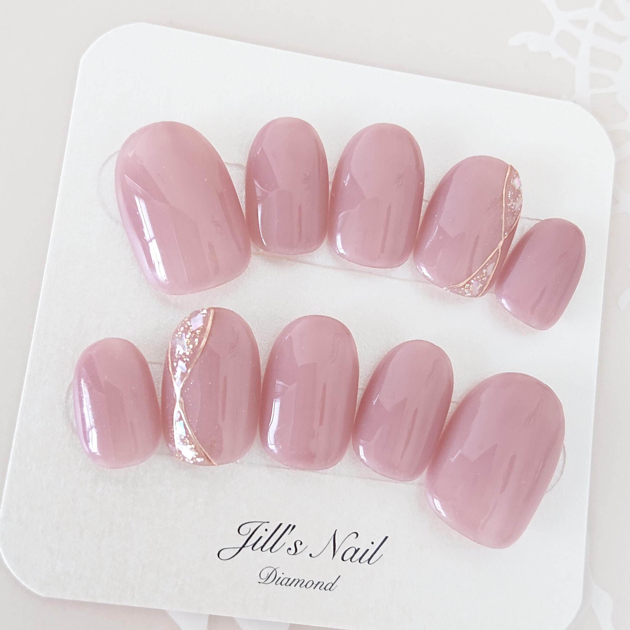 上品 シンプルシェルネイル/ネイルチップ/結婚式ネイル/ブライダルネイル/前撮りネイル/J273 | 8枚目