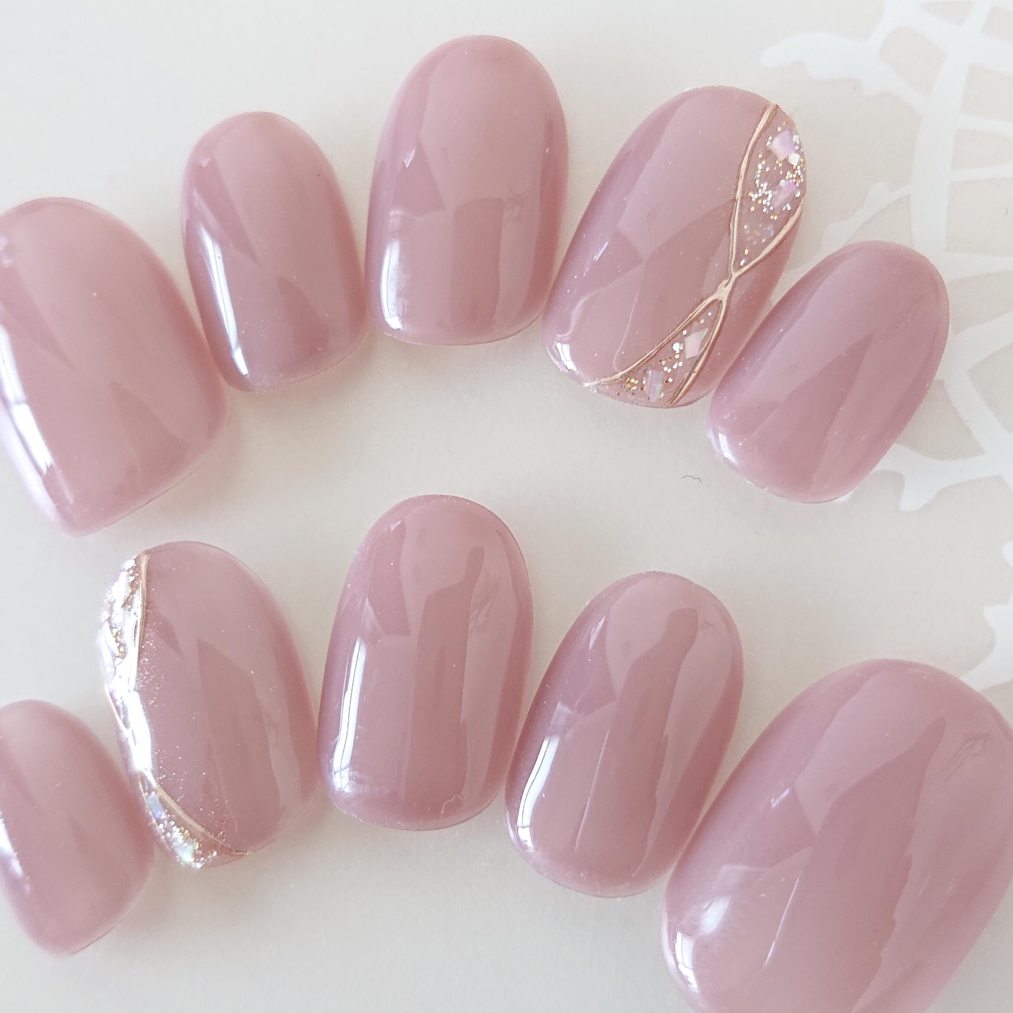 上品 シンプルシェルネイル/ネイルチップ/結婚式ネイル/ブライダルネイル/前撮りネイル/J273 | 9枚目